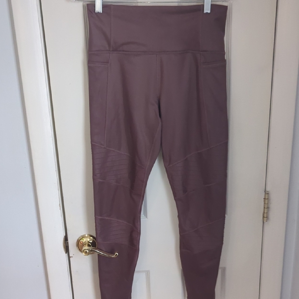 Athleta Shimmer Mauve Inclination Moto Tight - Picture 3 of 9
